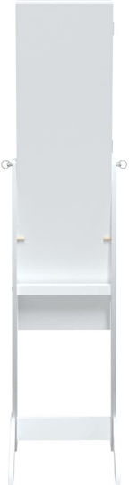vidaXL Boden- oder Standspiegel mit Weißem Holzrahmen 146x37cm