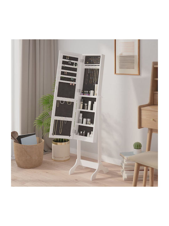 vidaXL Καθρέπτης με Λευκό Ξύλινο Πλαίσιο 146x37cm