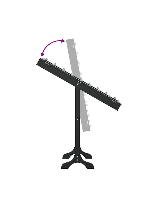 vidaXL Boden- oder Standspiegel mit Schwarzem Holzrahmen & LED Beleuchtung 146x37cm