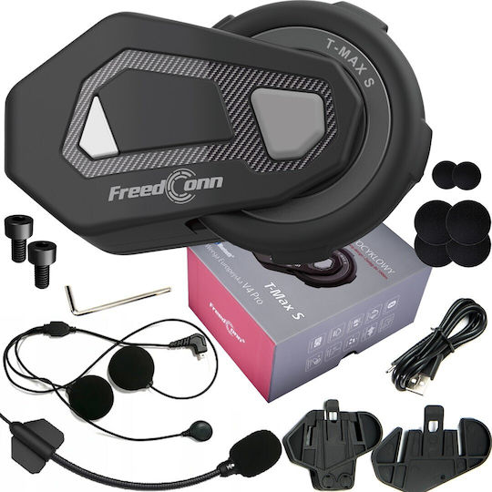 FreedConn T-max S V4 Μονή Ενδοεπικοινωνία για Κράνος Μηχανής με Bluetooth