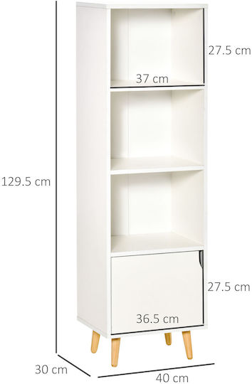 Βιβλιοθήκη Λευκή 40x30x129.5εκ.