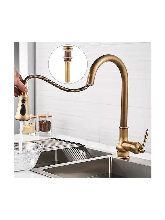 Bonken Tall Kitchen Counter Faucet Bronze