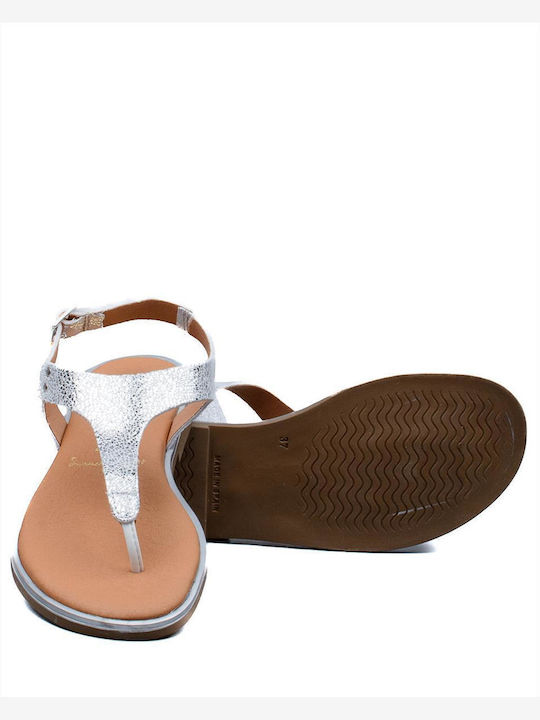 Women's Leather Sandals MARILA 1-748-23104-29 SILVER ASHMI