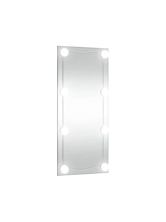 vidaXL Wall Mirror with White Glass Frame 50x100cm 1pcs