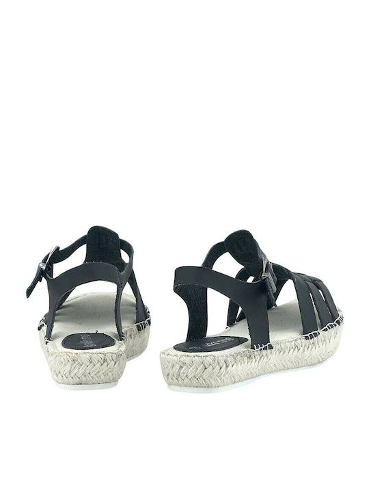 Women's Flat Sandals in Black Color