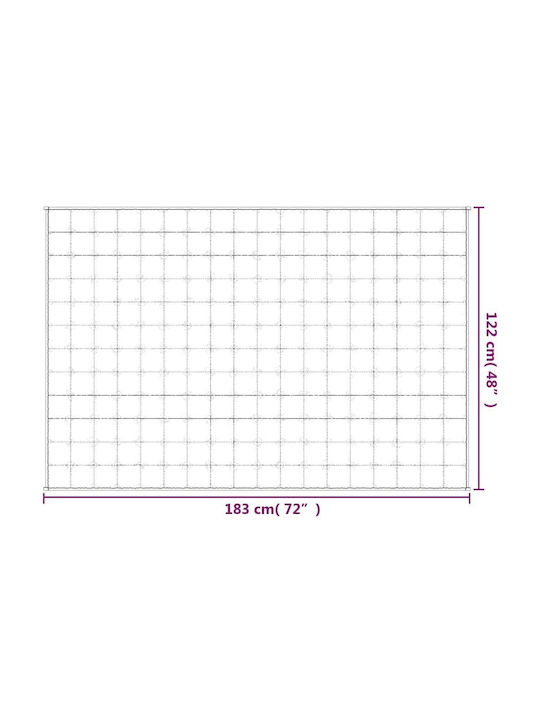 vidaXL Κουβέρτα Βαρύτητας Καναπέ 122x183εκ. Γκρι