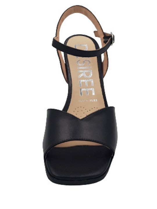 Desiree Shoes Alexa1 Leder Damen Sandalen Anatomisch in Schwarz Farbe ALEXA1