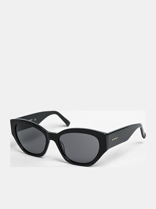 The Glass of Brixton Women's Sunglasses with Black Plastic Frame and Gray Lens BS203 C00