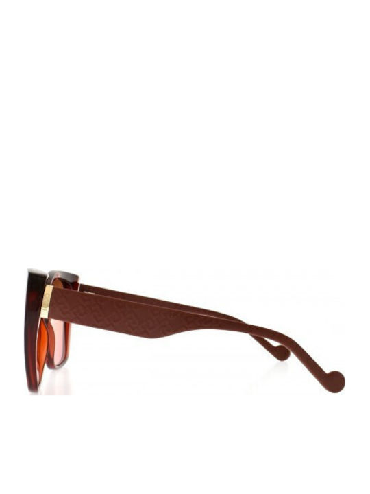 Liu Jo Women's Sunglasses with Burgundy Plastic Frame and Burgundy Gradient Lens