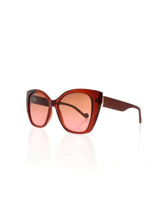 Liu Jo Women's Sunglasses with Burgundy Plastic Frame and Burgundy Gradient Lens LJ766S-600