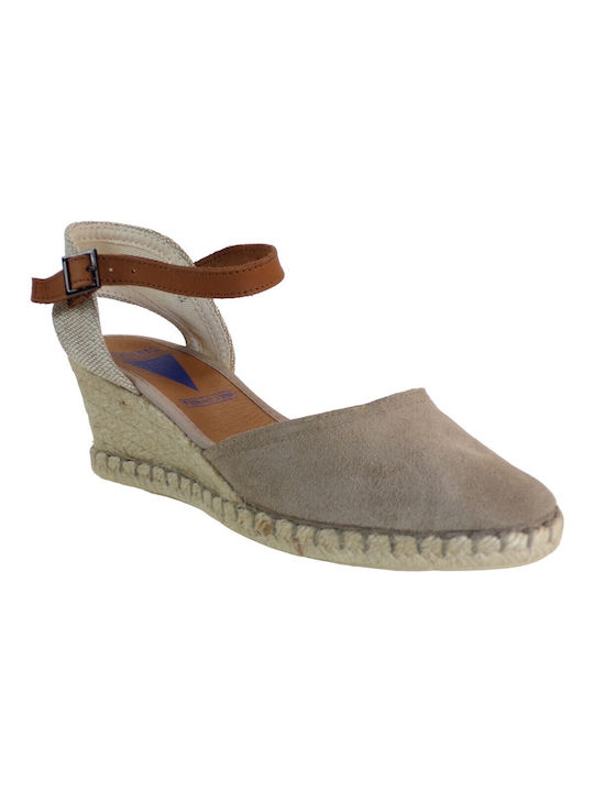 Verbenas Women's Leather Platform Espadrilles Pouro