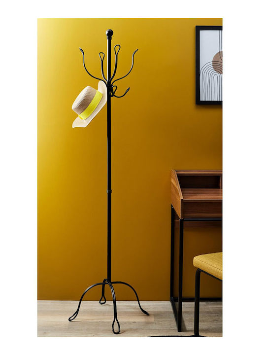 The Home Deco Factory Freistehender Kleiderständer Metallisch Schwarz 170cm