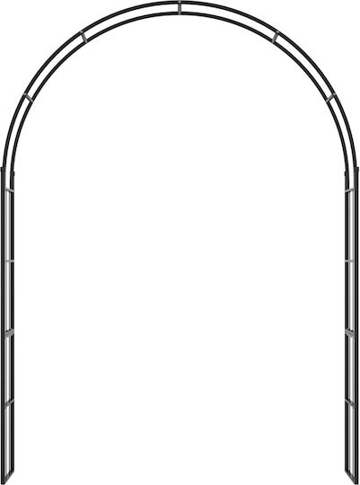 Arcadă De Grădină Din Metal Negru 40x40x153cm