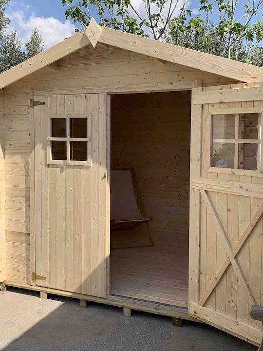 Wooden Garden Shed L2.46xW2.96xH2.38m
