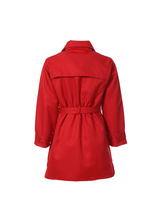 Matoufrance Girls Trench Coat Red