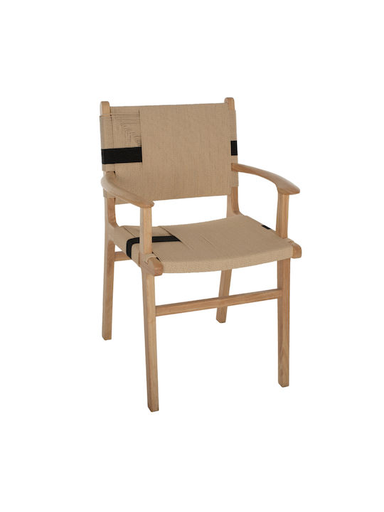 Rubberwood Stühle Speisesaal Beige 1Stück 63x59x86cm