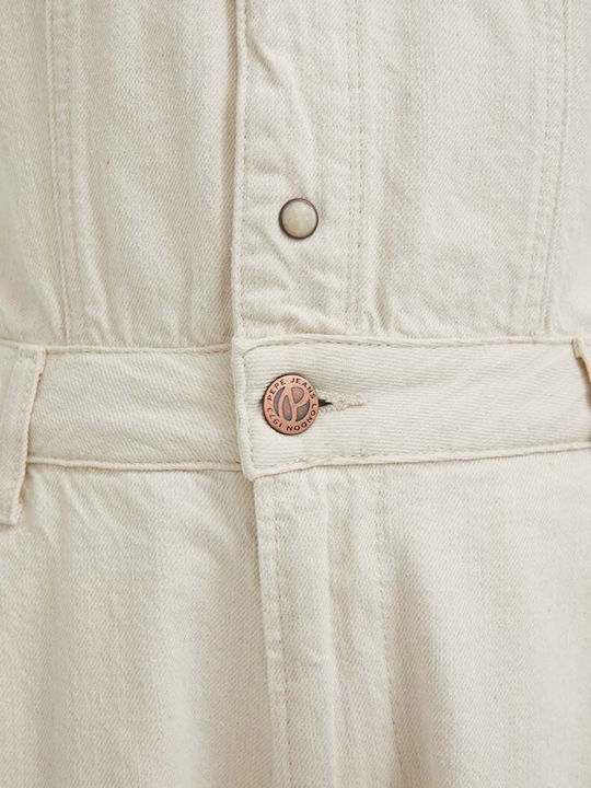 Larsa Women's Denim Sleeveless One-piece Suit Beige