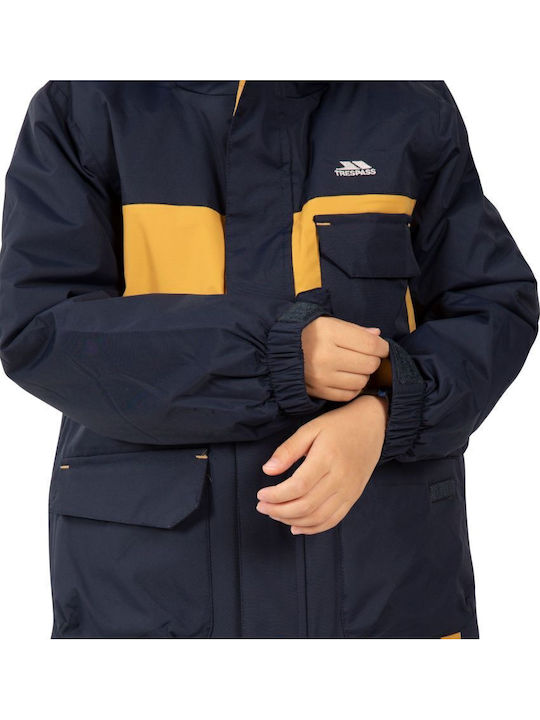 Παιδικό Casual Μπουφάν Κοντό με Κουκούλα Navy Μπλε