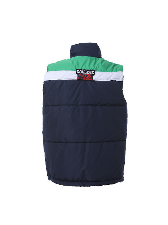 Matoufrance Kinderjacke Ärmellos Kurz Marineblau