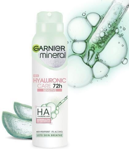 Garnier Mineral Hyaluronic Care Sensitive Deodorant 72h als Spray 150ml