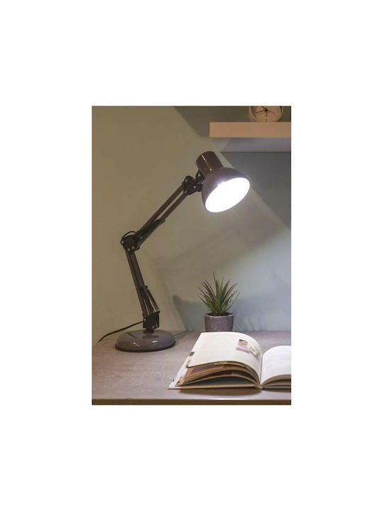 Emos Office Lamp with Foldable Arm for Socket E27 in Silver Color