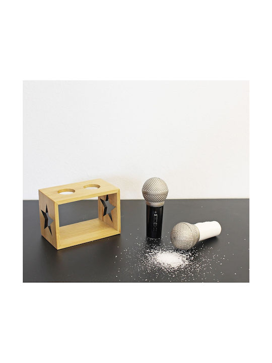Winkee Microfoane Set Sare și Piper Ceramică cu Suport 2buc