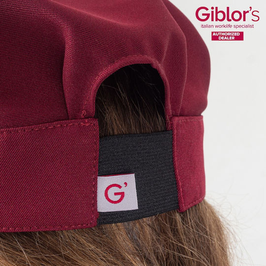 Giblor's Pălărie de bucătar Burgundy Jerry