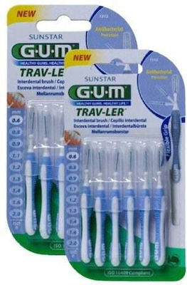 GUM Trav-ler Interdental Brushes 0.6mm Purple 12pcs