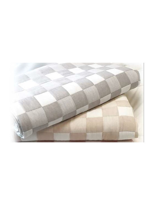 Kipper Check Κουβέρτα Μονή 160x240εκ. Gray