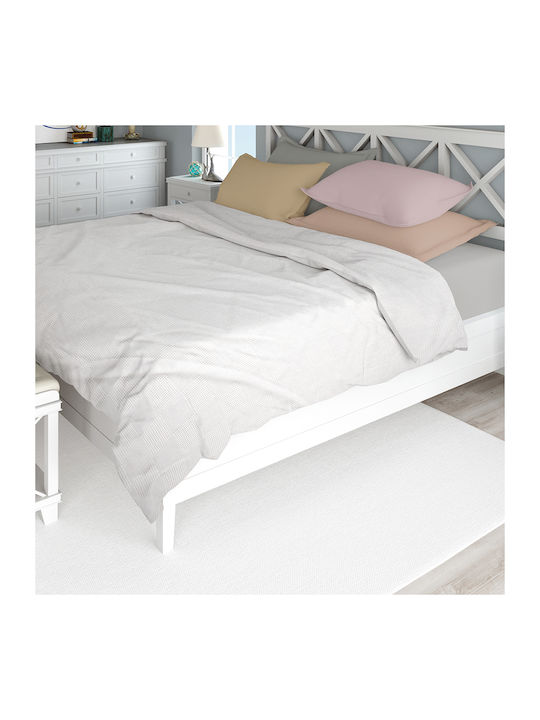 Dimcol Κουβέρτα Πικέ Υπέρδιπλη 220x250εκ. Λευκή