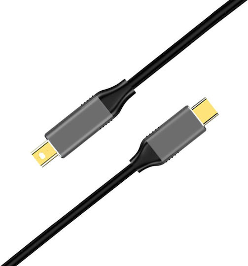 Andowl Qhd614 Video Cable USB-C male - DisplayPort Μαύρο 2m Q-HD614