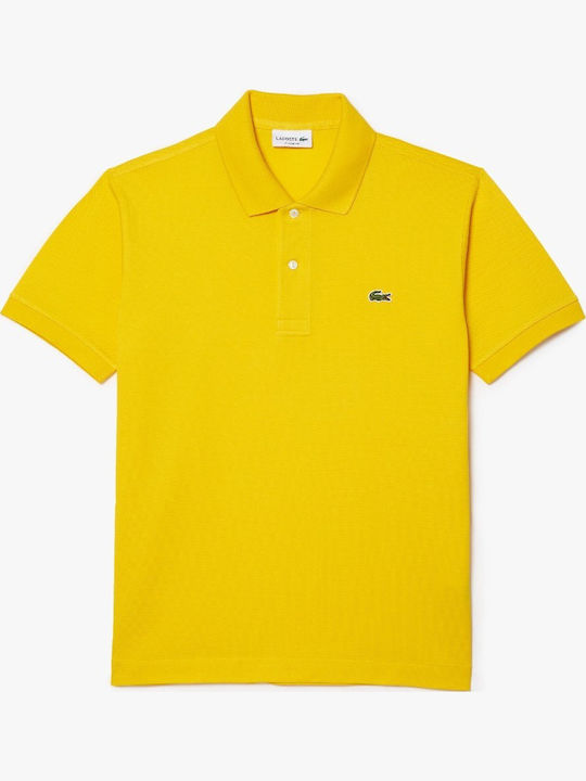 Lacoste Polo Μπλούζα Κοντομάνικη Κίτρινη