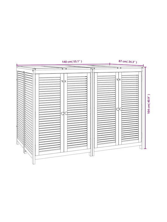 Wooden Garden Shed M1.4xW0.87xH1.04m
