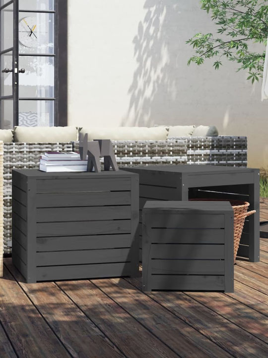 vidaXL Outdoor Storage Box Gray L50.5xW50.5xH46.5cm