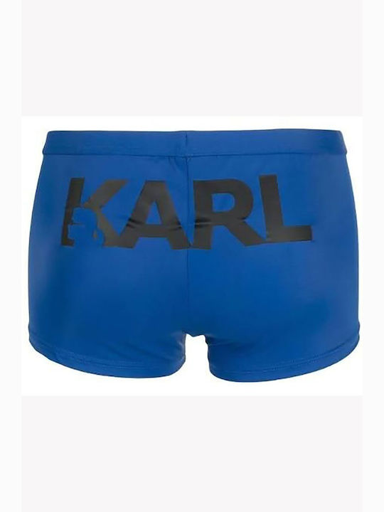 Karl Lagerfeld Herren Badebekleidung Slip Blau mit Mustern