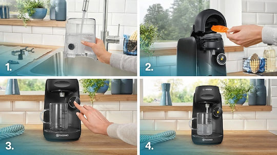 Bosch Finesse Kapsel-Kaffeemaschine Tassimo Druck 3.3bar Schwarz