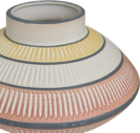 Inart Βάζο Κεραμικό Multicolor Φ21xΥ15cm