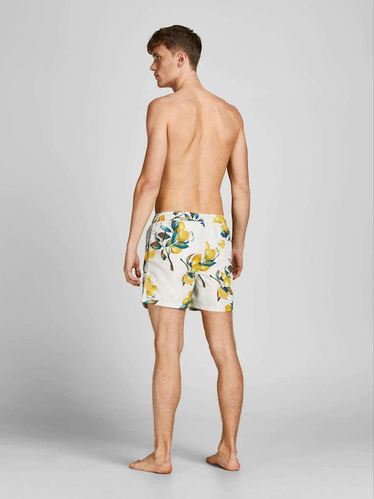 Jack & Jones Men's Swimwear Printed Shorts White