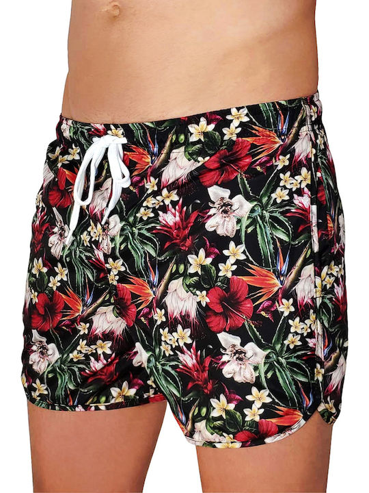 Marguerite 12-4076A Ανδρικό Μαγιό Σορτς Μαύρο Floral