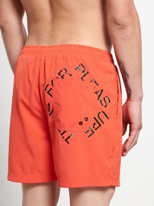 BodyTalk Men's Swimwear Printed Bermuda Orange