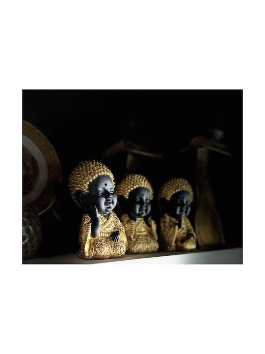 InTheBox Decorative Buddha Polyresin Baby in Black - Gold 11.7x10.2x16.7cm 1pcs