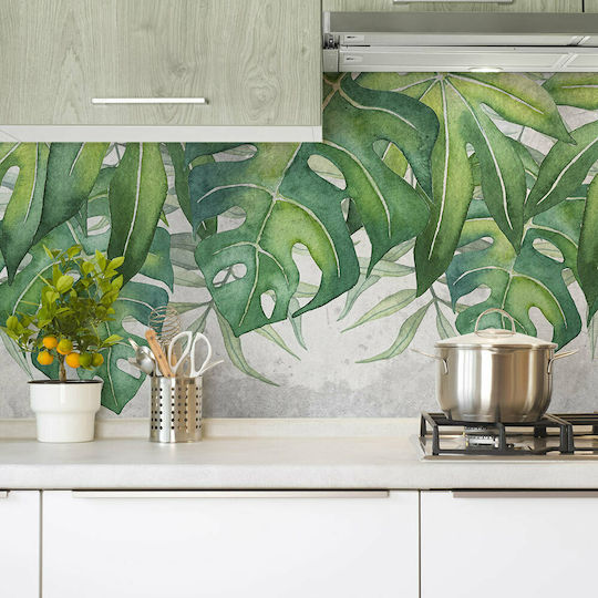 Dekorativer Aufkleber Wand Tropical XL Küche / Badezimmer 1Stück 240x60cm Ango