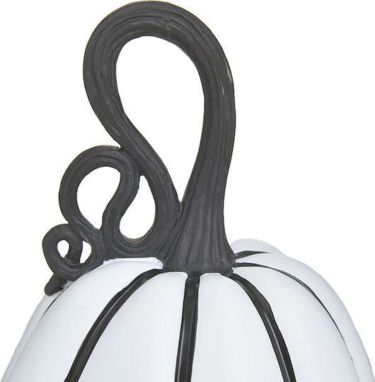 Inart Decorative Pumpkin made of Polyresin White Black 20x18x31cm 1pcs