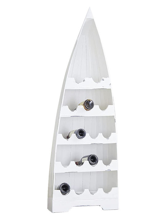 HomeMarkt Επιδαπέδια Μπουκαλοθήκη Ξύλινη Λευκή HM9495 HomeMarkt Επιδαπέδια Μπουκαλοθήκη Ξύλινη Λευκή HM9495