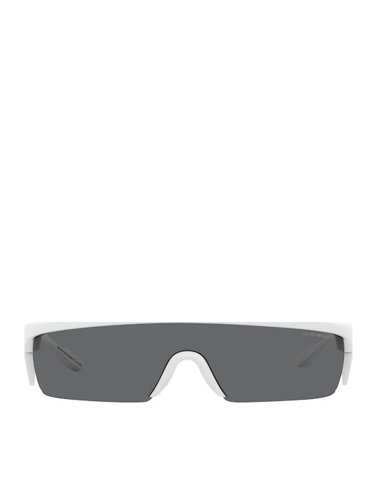 Emporio Armani Men's Sunglasses with White Plastic Frame and Gray Lens EA4204U 534487