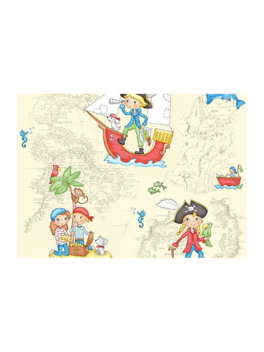 Charalambidis Textiles Πειρατές Σετ Παιδικές Μαξιλαροθήκες 50x70εκ. Μπεζ