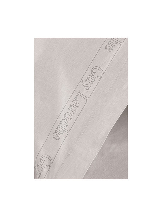 Guy Laroche Sheet for Single Bed 170x270cm. Color Plus Perla