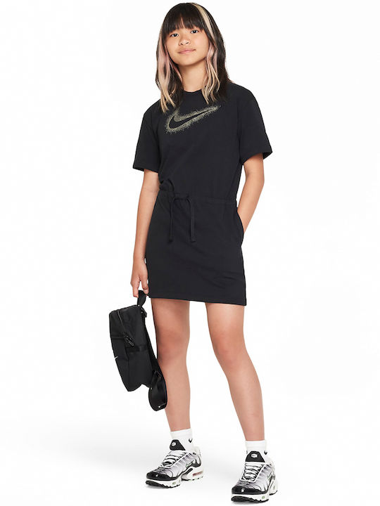 Sportswear Παιδικό Φόρεμα Κοντομάνικο Μαύρο