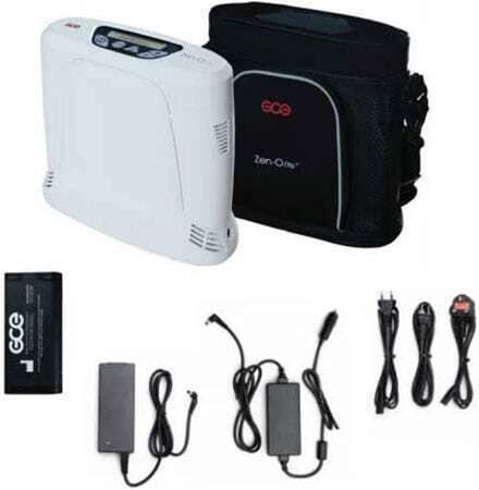 GCE Group Zen-O lite Portable Oxygen Concentrator with 2x8-Cell Battery 1.05lt