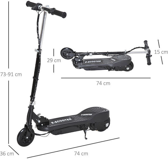 HomCom Electric Children's Scooter with 12km/h Max Speed in Black Color